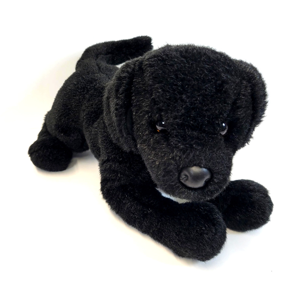 Vintage Douglas Black Dog Plush Stuffed Animal Small Soft Toy Cuddle Puppy